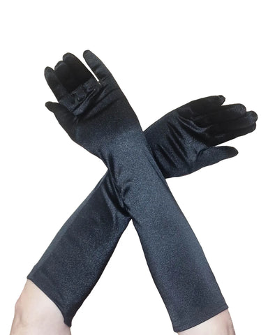 Men’s long satin gloves