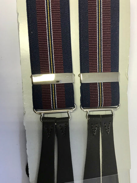 Button On Striped Braces