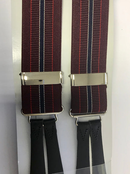 Button On Striped Braces