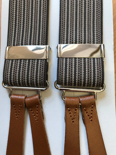 Button On Striped Braces