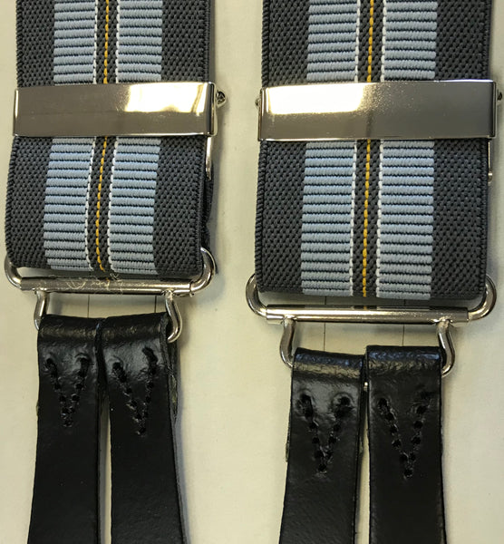 Button On Striped Braces