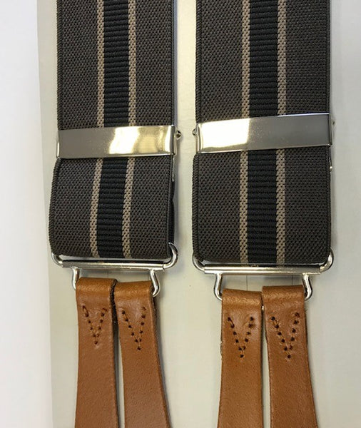 Button On Striped Braces