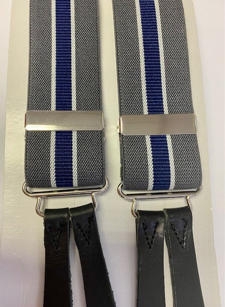 Button On Striped Braces