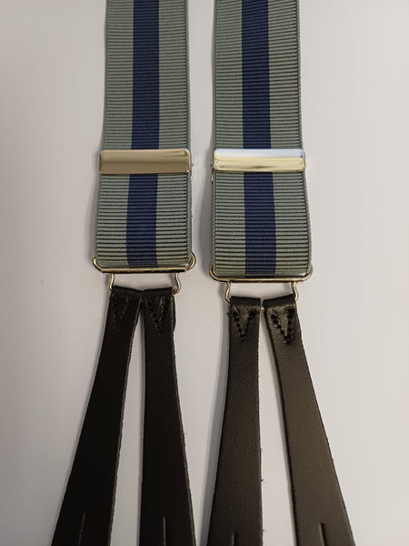 Button On Striped Braces