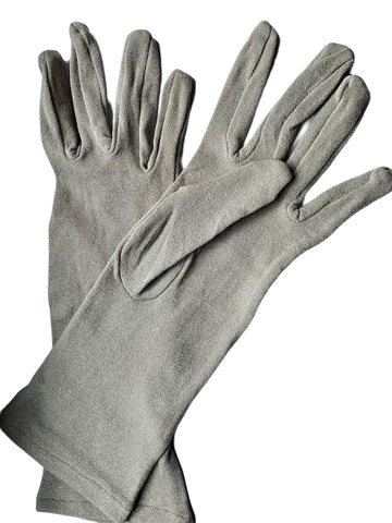 Grey nylon gloves