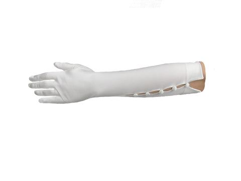 Button Trim Elbow Gloves